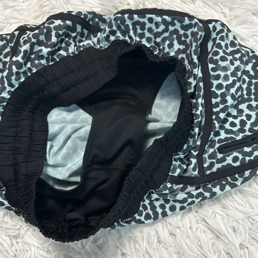 Lululemon Tracker Short III *4-way Stretch Ace Spot Tranquil Blue Black